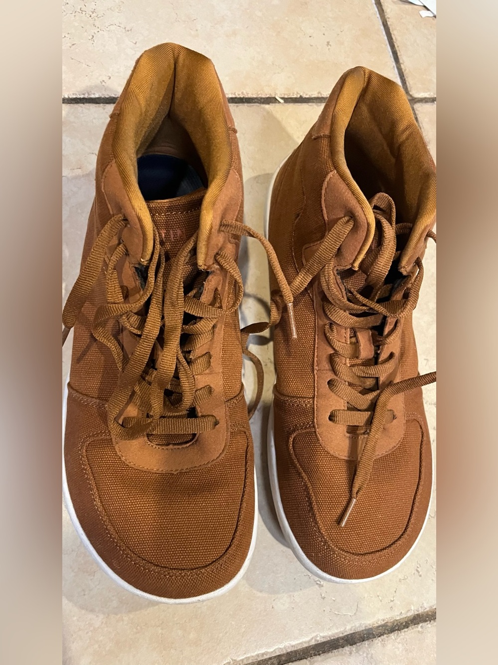 WHITIN Men's High-Top Sneakers in Cognac Brown